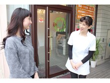 べネフィー整体サロン/お見送り。立ち話も楽しい時間♪