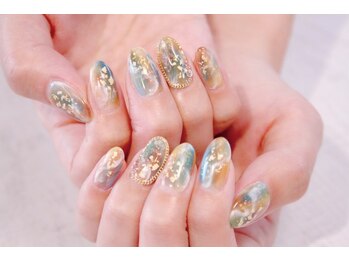 ラルネイル 大宮(Lull. nail)/＊ターコイズ＊マーブル＊