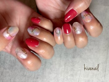 ハイブネイル(Hive nail)/春ネイル