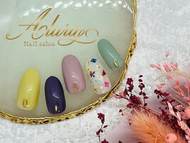 カラフル単色/押し花アート