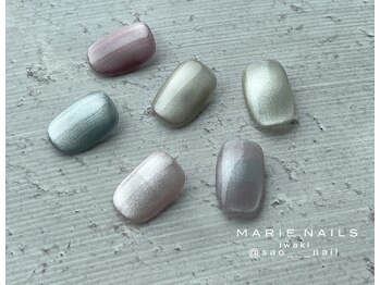 マリー ネイルズ いわきラトブ店(MARIE NAILS)/マグネットジェルネイル 0703c