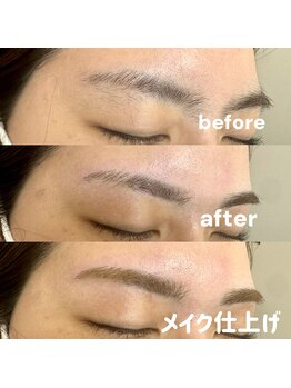 シャトン ブラン(chaton blanc)/黄金比眉毛Wax(メイク付き)