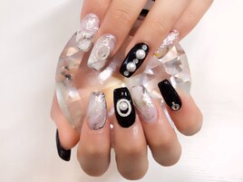 ブラック×ホワイト大理石♪