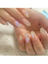 ネイル&アイラッシュ ルミア(Nail & Eyelash LUMIA)/オーロラストーンネイル