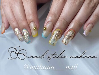 カラーシェルネイル☆