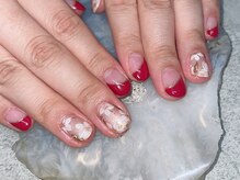 ステムネイル 下北沢(stem nail)/フラワーアート　ボルドー