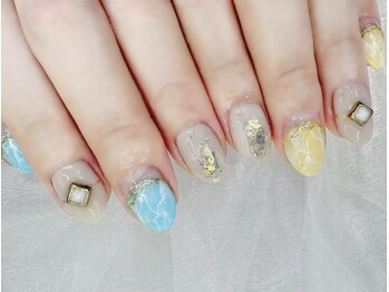 アリイネイルズ(ALII Nails)/ラリマーネイル&シトリンネイル