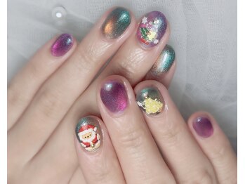 コンサート(Concert)/クリスマス&サンタの冬ネイル