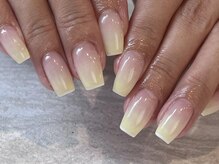 アイネイルズ 三宮店(I nails)/レモンイエロー細ライン￥7750
