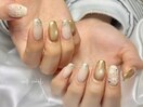 ビジューフラワーネイル