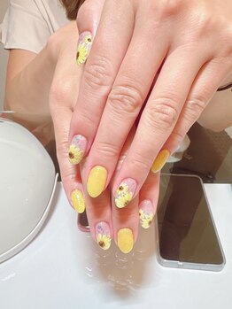 モカネイル(moca nail)/ひまわりネイル