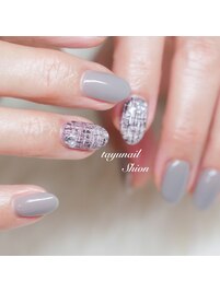 パラジェルツイード冬ネイル