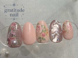 お花フレンチガーリーネイル☆