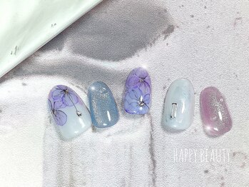 ハッピービューティー(Happy Beauty)/紫陽花ネイル
