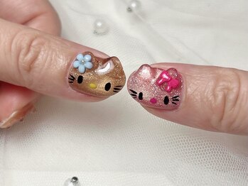 ジョアネイル(JOA Nail)/横向きキティちゃん