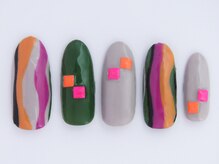 ネイル リッチ(Nail Rich)/秋☆変形ストライプ