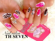 ネイルサロン ティーエイチセブン(Nail Salon TH SEVEN)/くまさん落書きネイル