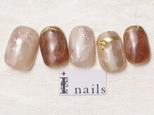 アイネイルズ 池袋店(I-nails)/ゴールドチェックネイル