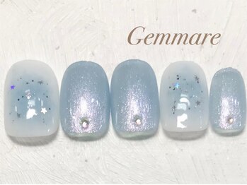 冬のチークネイル