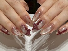 アイネイルズ 新宿店(I nails)/【Ayu】マグチェックリボン