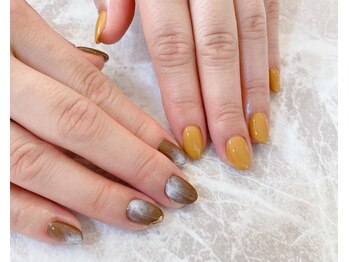 ~秋色アシメネイル~