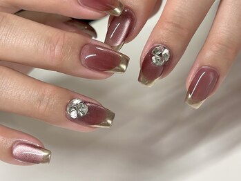 シピ ネイル(Chipi Nail)/ぷるマグ大人ミラーフレンチ