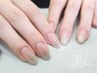 ラメグラデーション装飾追加したい方【パラジェル&一層残し&丁寧ケア】