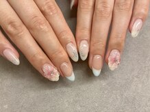 オーキッド(orchid)/ぷっくりフラワーネイル