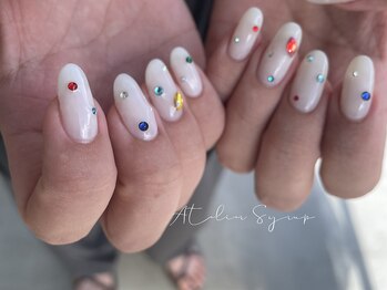 アトリエシロップネイル(Atelier Syrup nail)/宝石みたいなキラキラデザイン