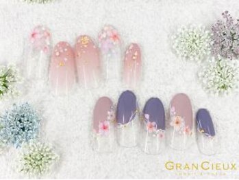 クアトログランシュ 青葉台(QUATRO×GranCieux)/春ネイル／上品なサクラネイル