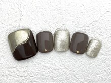 ビオトーププラス 浦和店(bio tope +)/フット大人ミラーデザインネイル
