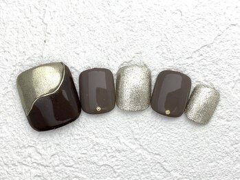 ビオトーププラス 浦和店(bio tope +)/フット大人ミラーデザインネイル