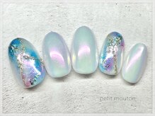 プチムトン 鶯谷店(petit mouton)/【夏色天然石ネイル】