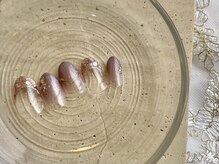 シンプルジェルネイル専門店 バランス(balance)/ガラスフレンチ×ミラー