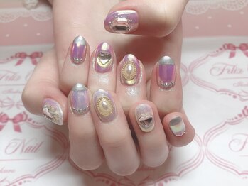 フェリスネイル 池袋店(Feliz Nail)/オーロラミラー［池袋/韓国］