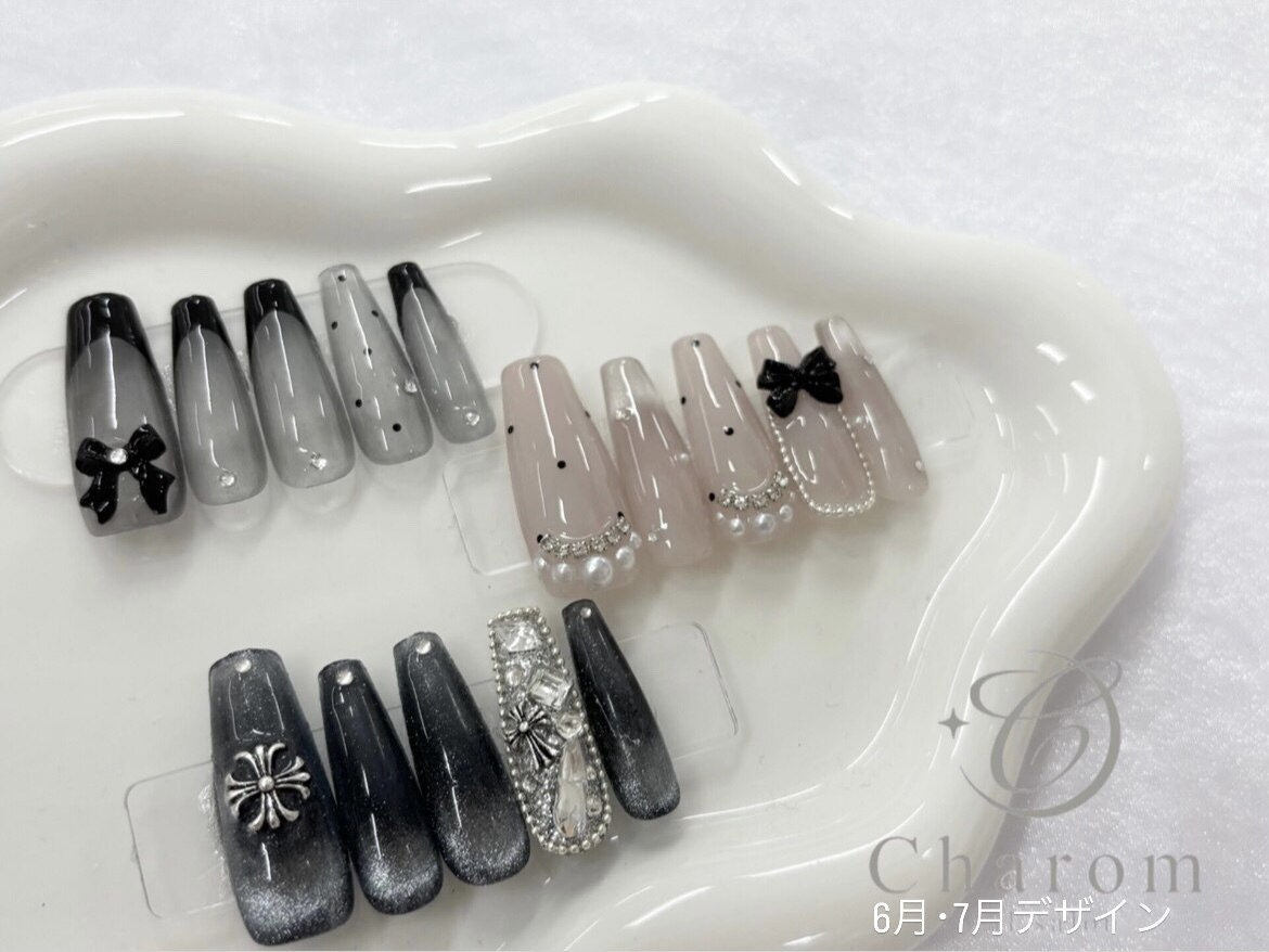 No160 ワンピース ブラック ネイルパーツ 77fbca3baf2dcee2e18ef1dae119ec