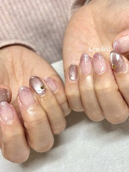 ル ソレイユ(Le soleil)/きらきらピンクネイル　byあやか