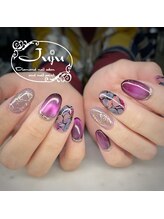 ジュジュ(Juju)/推しカラー　フラワーネイル