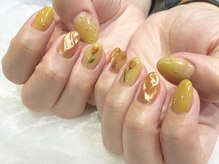 アース コアフュールボーテ 松本庄内店(EARTH coiffure beaute)/くすみイエロー　9500円