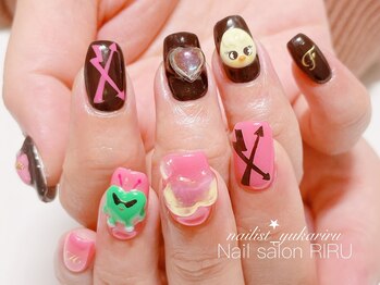 リル(RIRU)/キャラクター/3Dネイル/痛ネイル