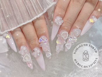 ネイルズガッシュトウキョウ 横浜西口店(NAILsGUSH TOKYO)/ガーリー/リボン/スカルプ