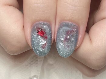 ジョアネイル(JOA Nail)/金魚/フラッシュマグ/青/夏/水玉