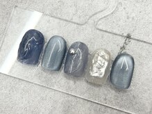 ケイクバイクーロ(CAKE by curro)/ネイビー×シルバーニュアンス