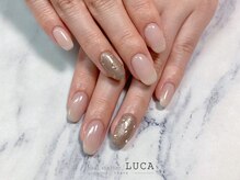 ネイルアトリエルカ(nail atelier LUCA)/W-115 大人上品ビジューネイル