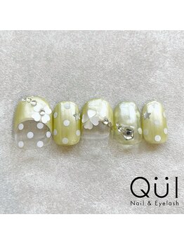 春 パステル ドットネイル