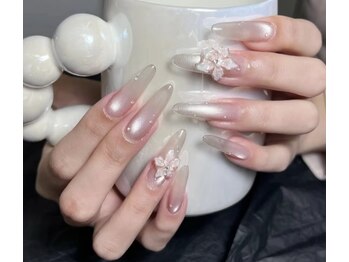 チップ長さ出しスカルプ3D花