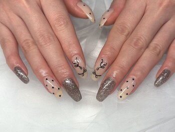 ドットネイル/リボン/西新宿