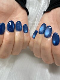 ブルーマグネットネイル