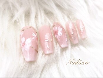 春の桜ネイル