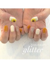 ネイルサロン グリッター(NAIL SALON glitter)/ひまわりネイル